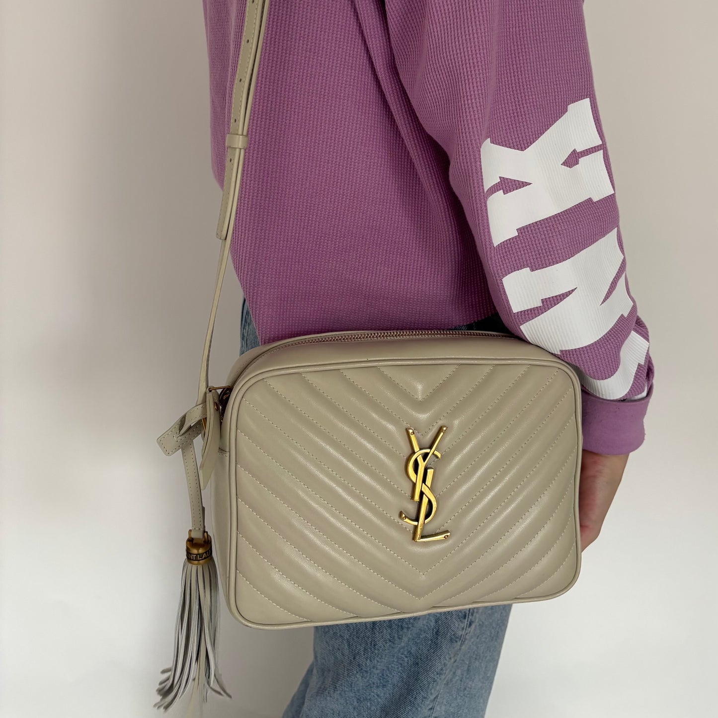Saint Laurent Lou Camera Bag Blanc Vintage GHW 2022