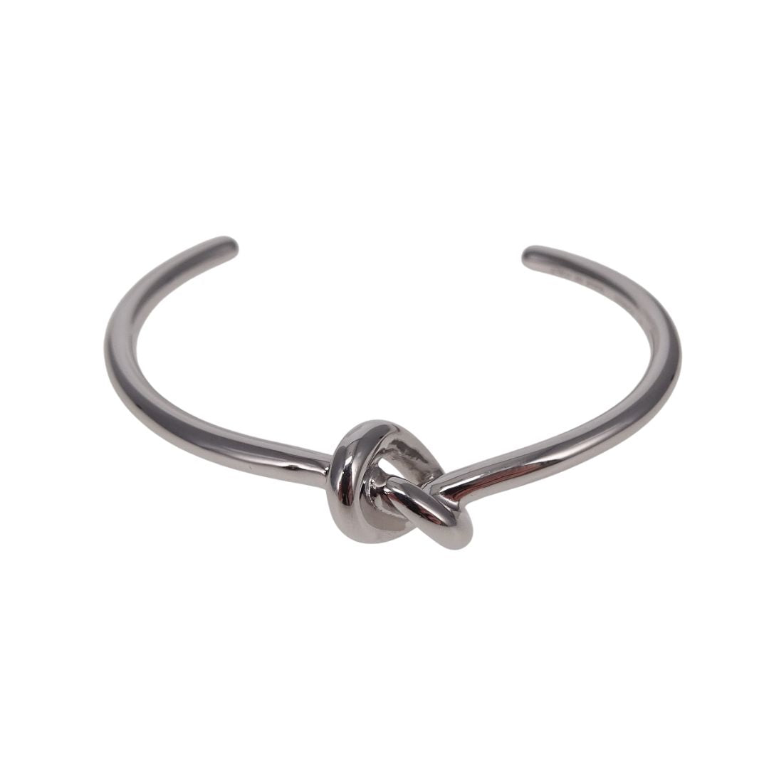 Celine Brass with Rhodium Finish Extra Thin Knot Bracelet (size C1 -small)