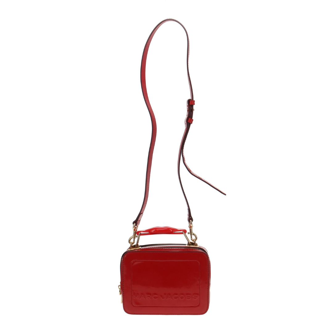 Marc Jacobs Red Patent The Box 20 Bag with Lips Handle