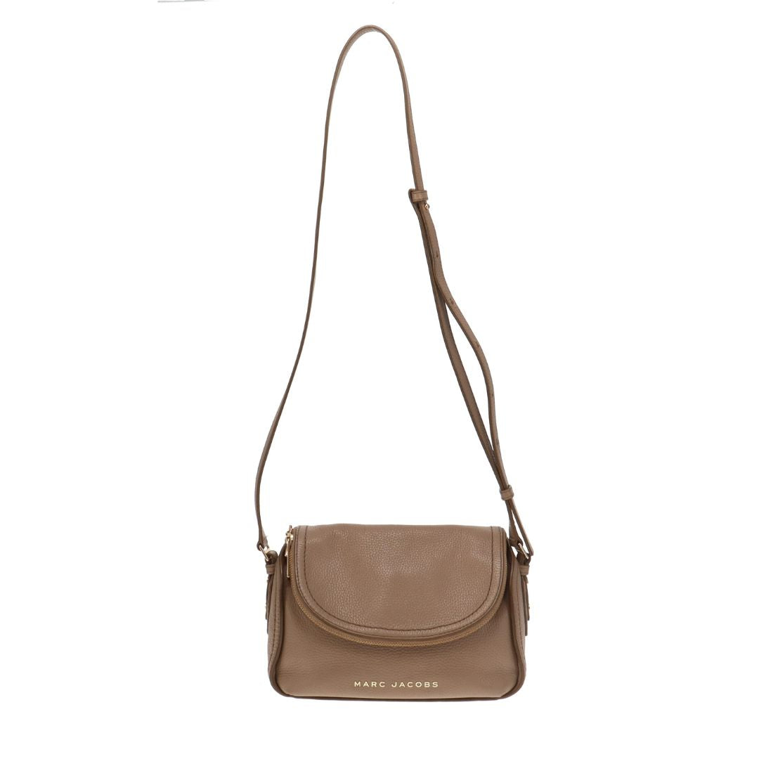 Marc Jacobs Taupe Leather The Groove Mini Messenger Bag