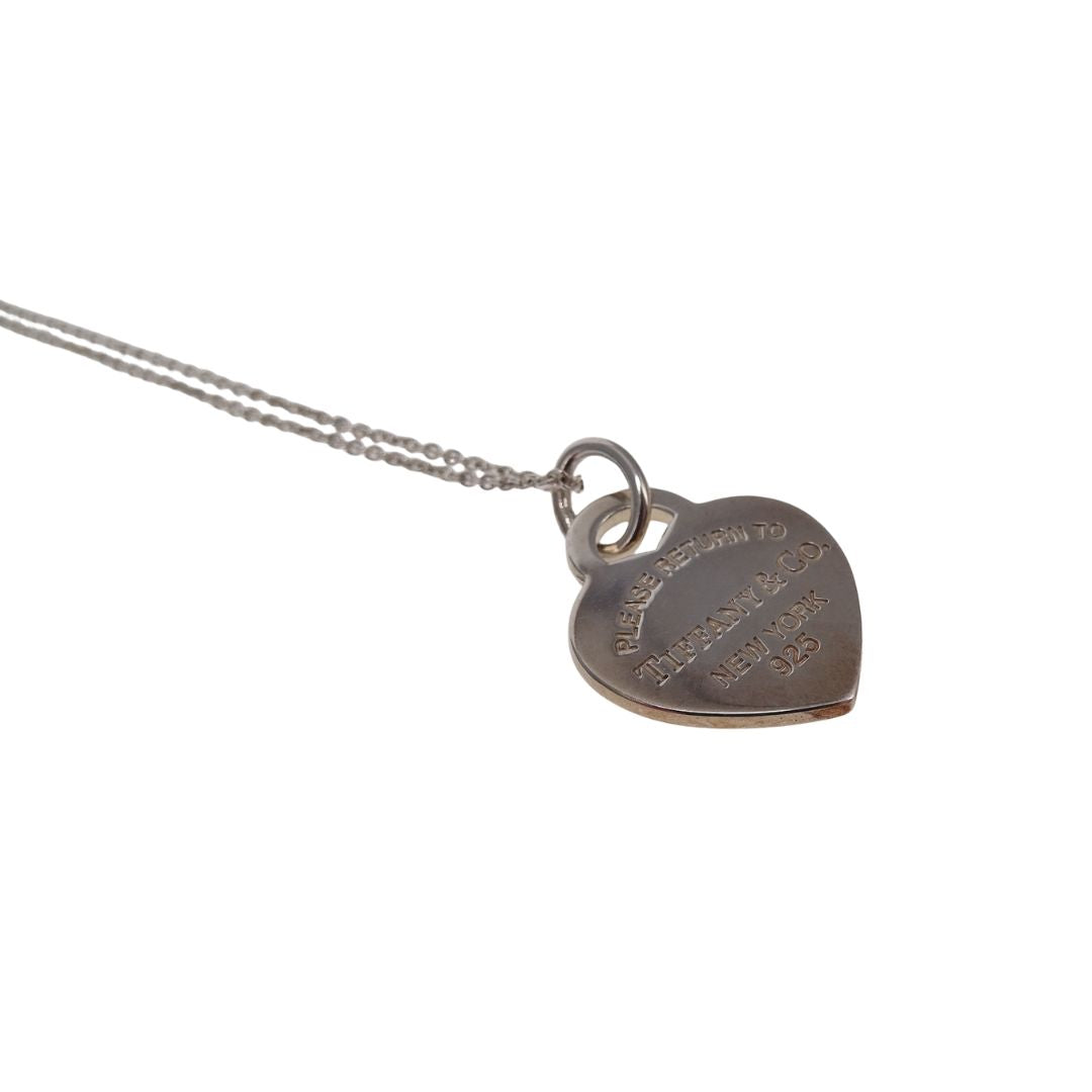 Tiffany & Co RTT Heart Tag Necklace Sterling Silver