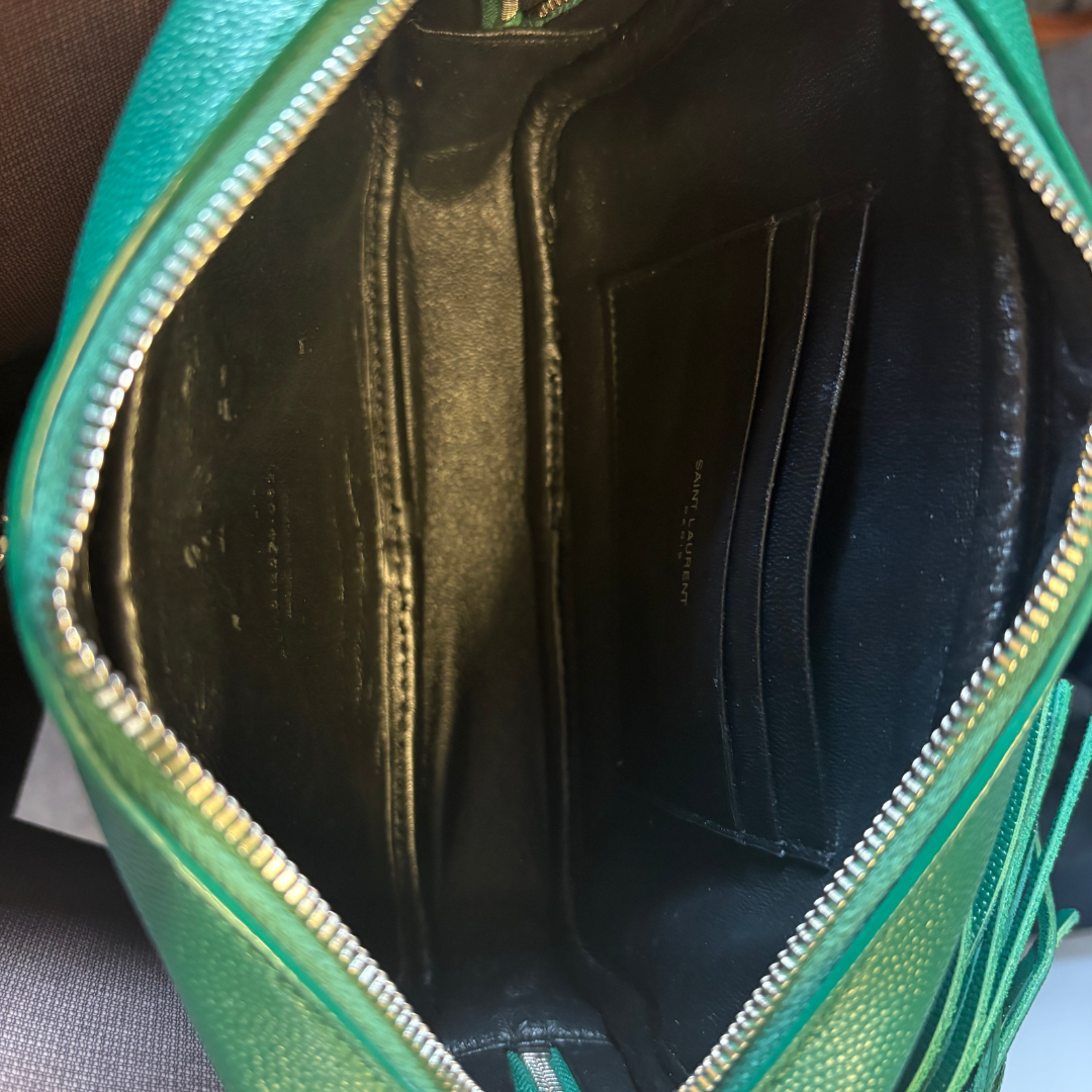 Saint Laurent Mini Lou Camera Bag Green 2021
