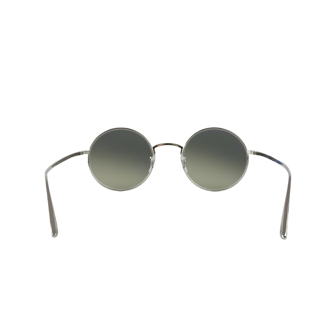 Oliver Peoples After Midnight Round Lens Metal Frame Sunglasses
