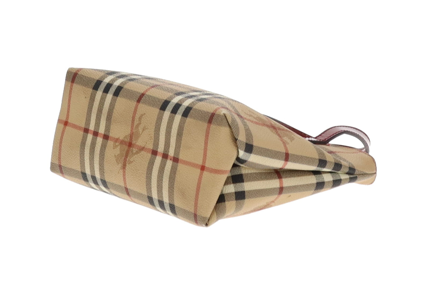 Burberry Classic Check and Burgundy Mini Tote Bag