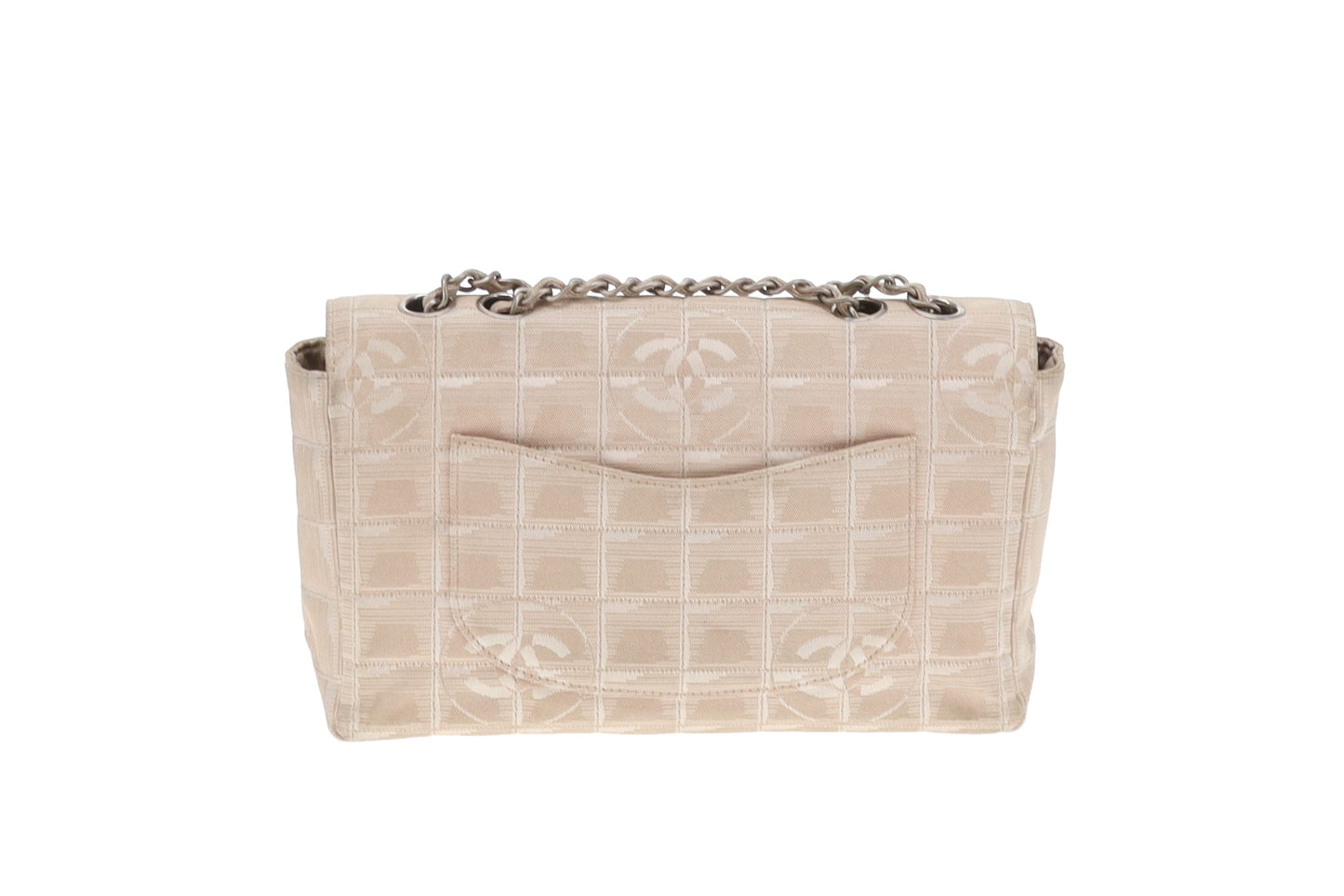 Chanel Beige Travel Ligne Single Flap Shoulder Bag 2002/03