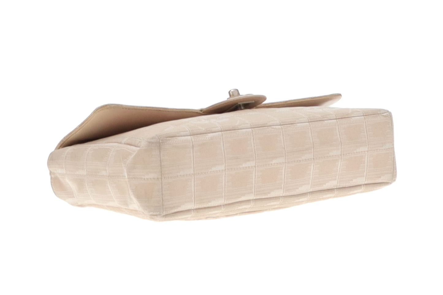 Chanel Beige Travel Ligne Single Flap Shoulder Bag 2002/03