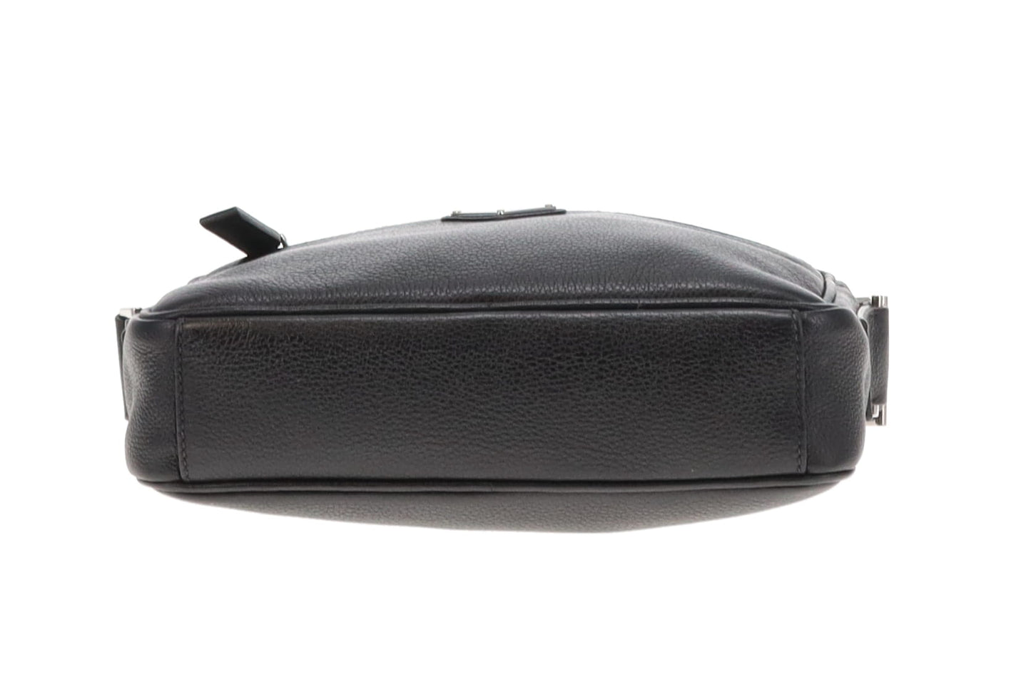 Prada Black Leather Front Pocket Messenger Bag