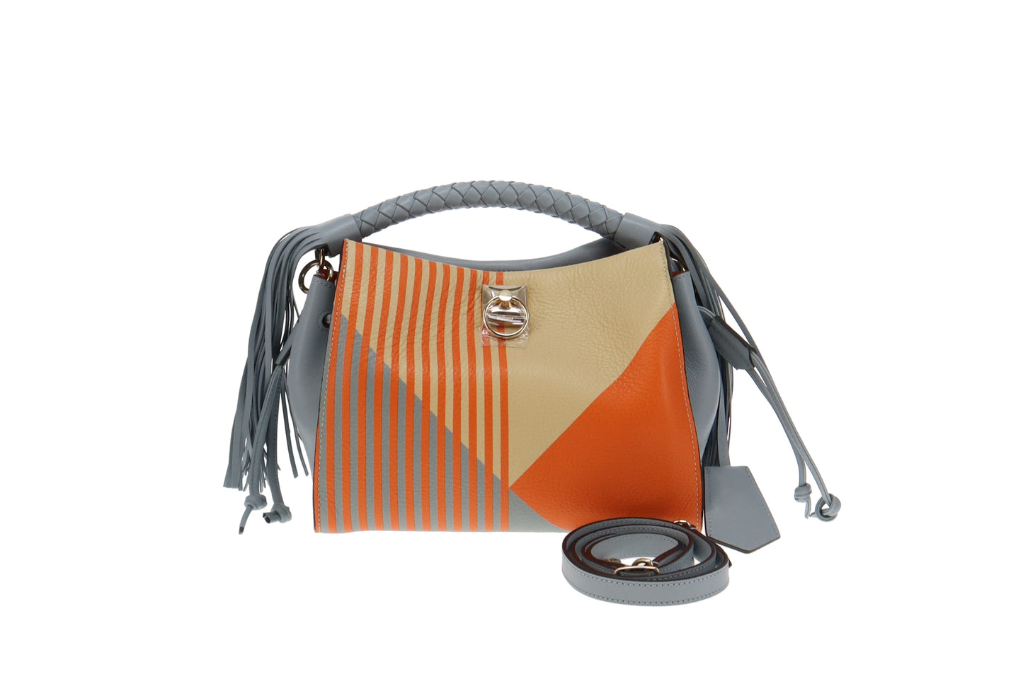 Mulberry Apricot Cloud Printed Patchwork Leather Small Iris