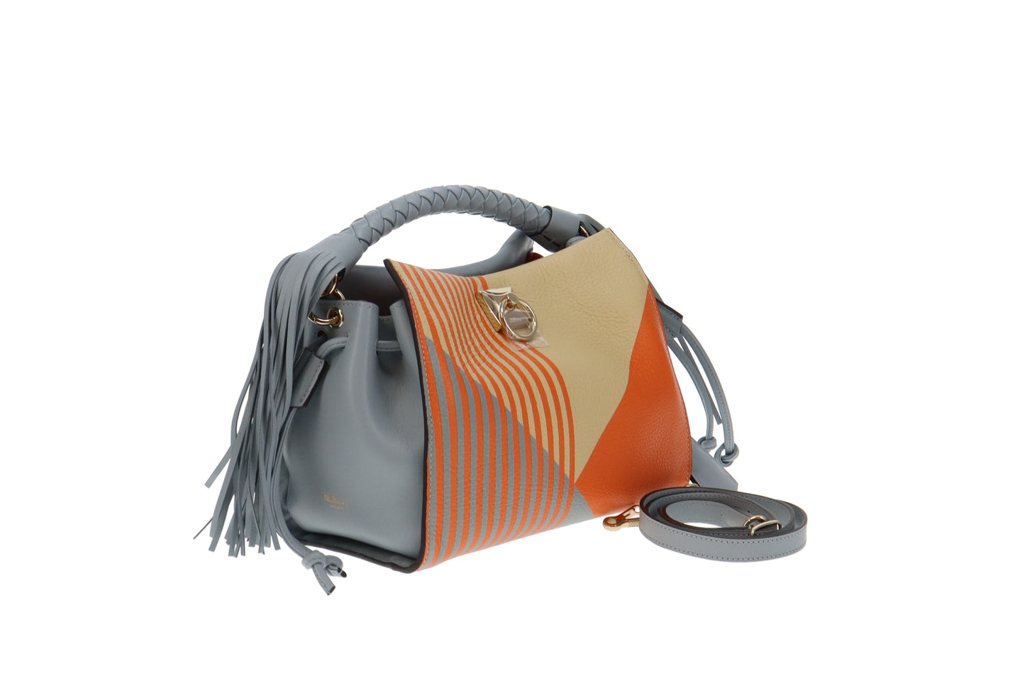 Mulberry Apricot Cloud Printed Patchwork Leather Small Iris