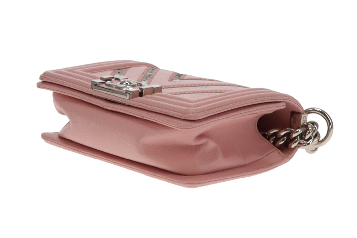 Chanel Boy Bag Small Pink and Iridescent Chevron 2016/17