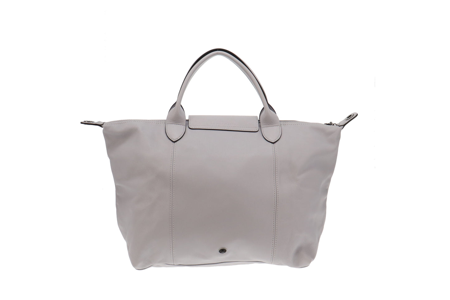 Longchamp Pale Grey Cuir Logo Strap Le Pliage
