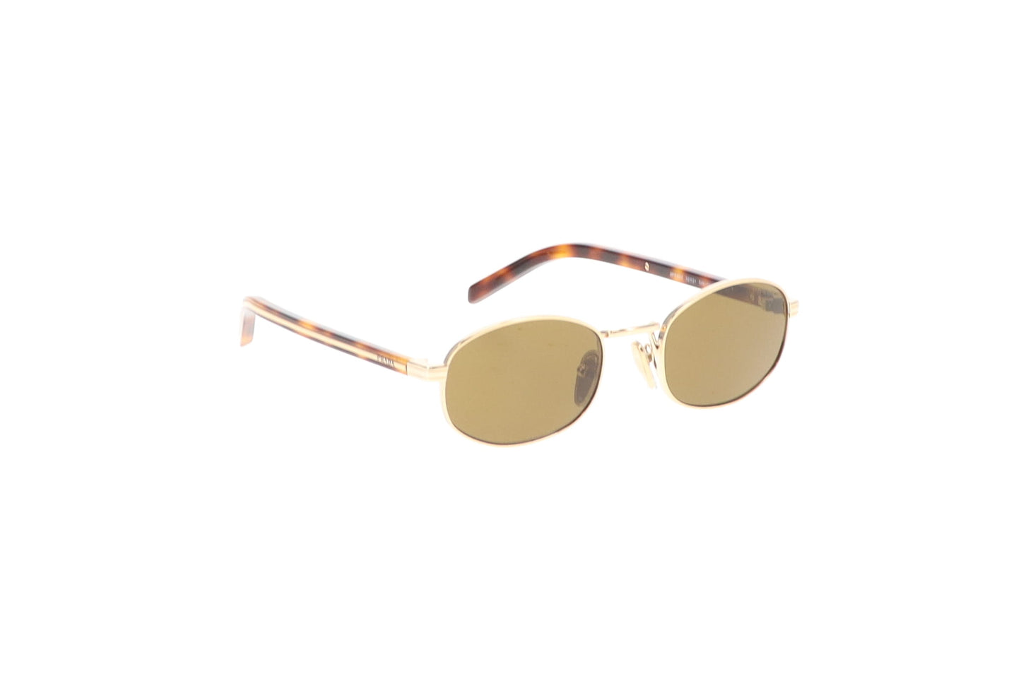 Prada Sunglasses SPR B53 Oval Goldtone