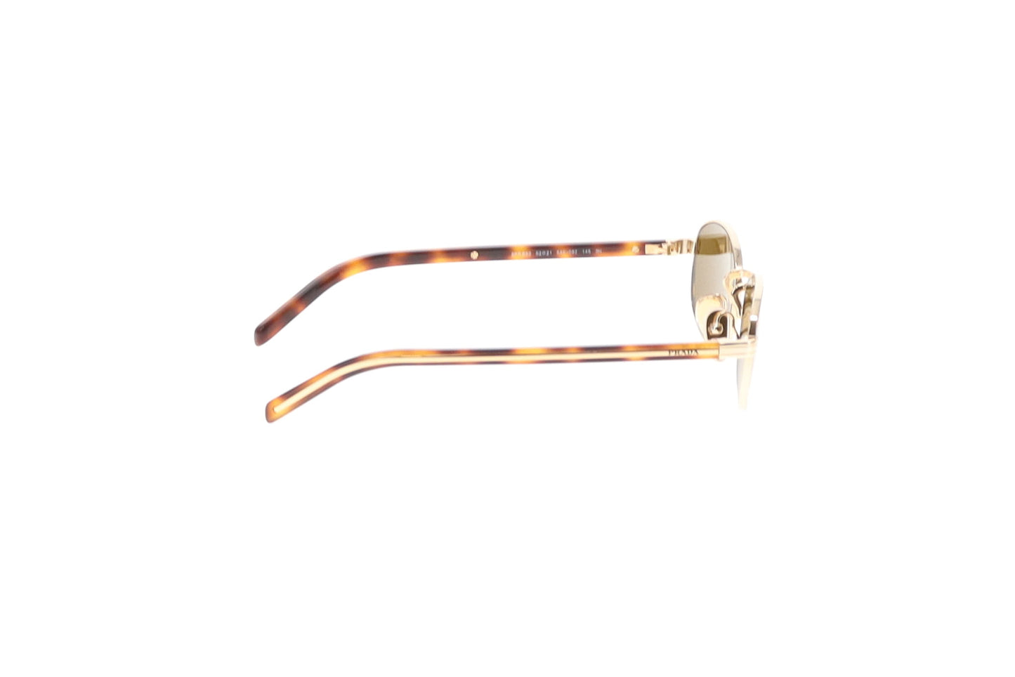 Prada Sunglasses SPR B53 Oval Goldtone