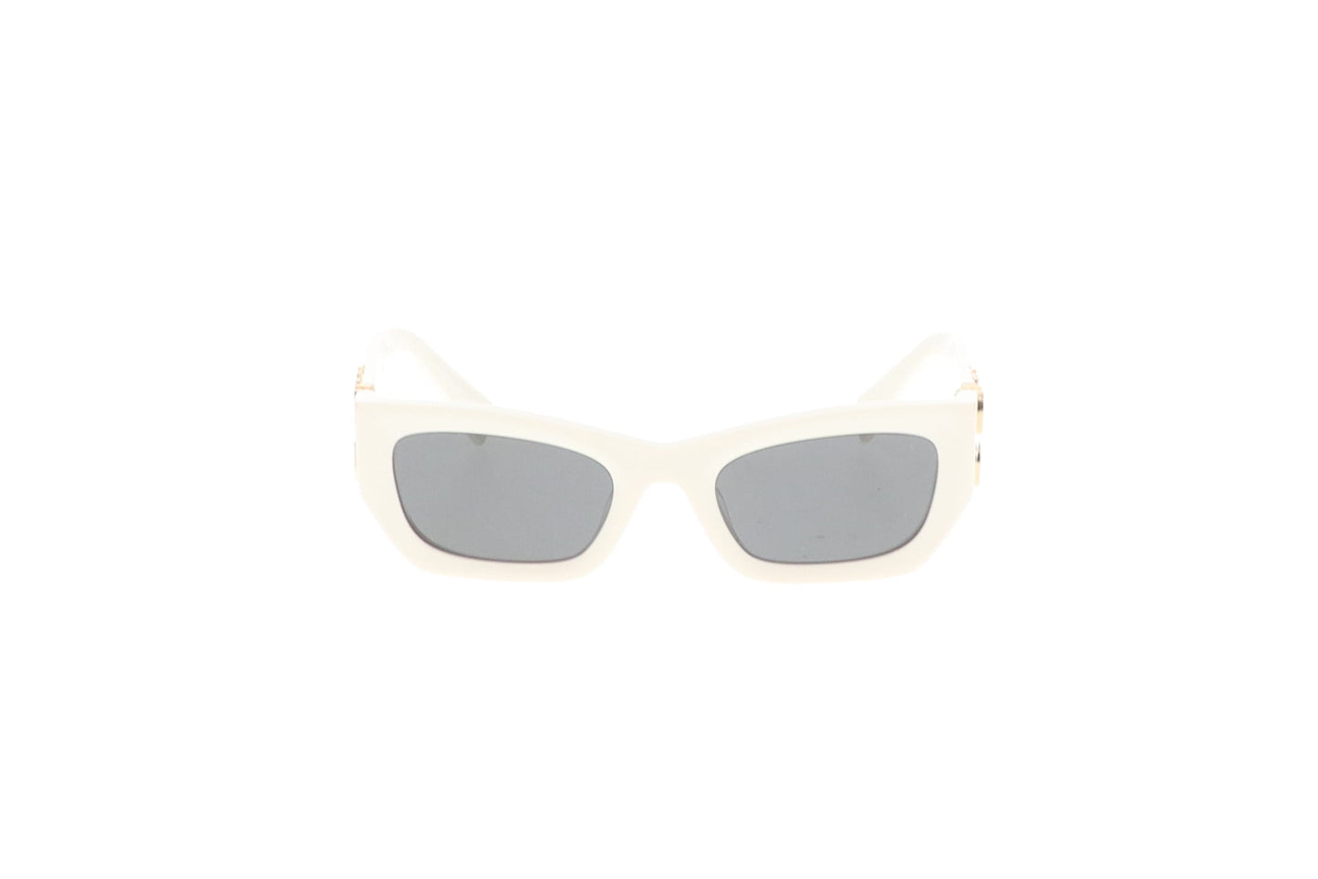 Miu Miu Miu Glimpse Sunglasses White with Gold Logo Arm