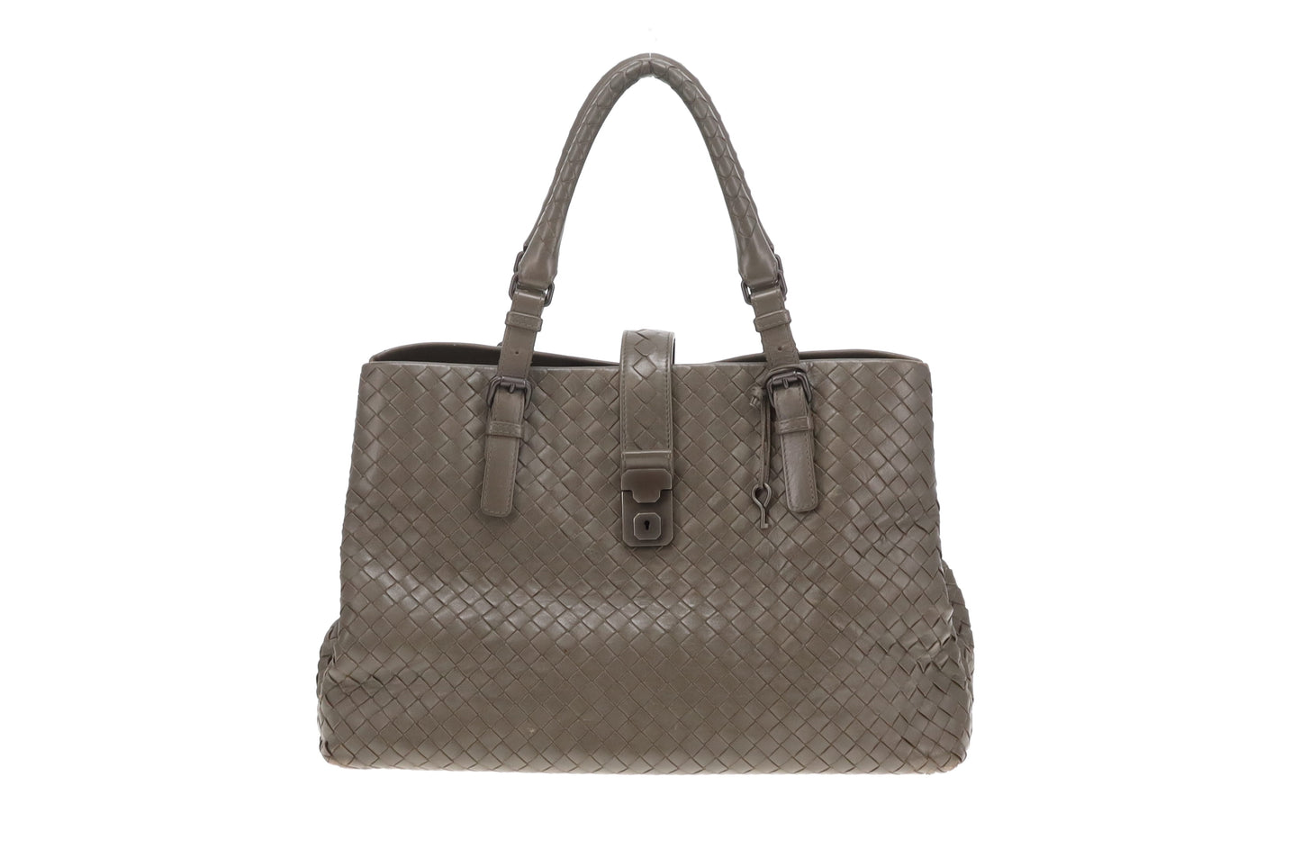Bottega Veneta Roma Bag Olive Green Intrecciato