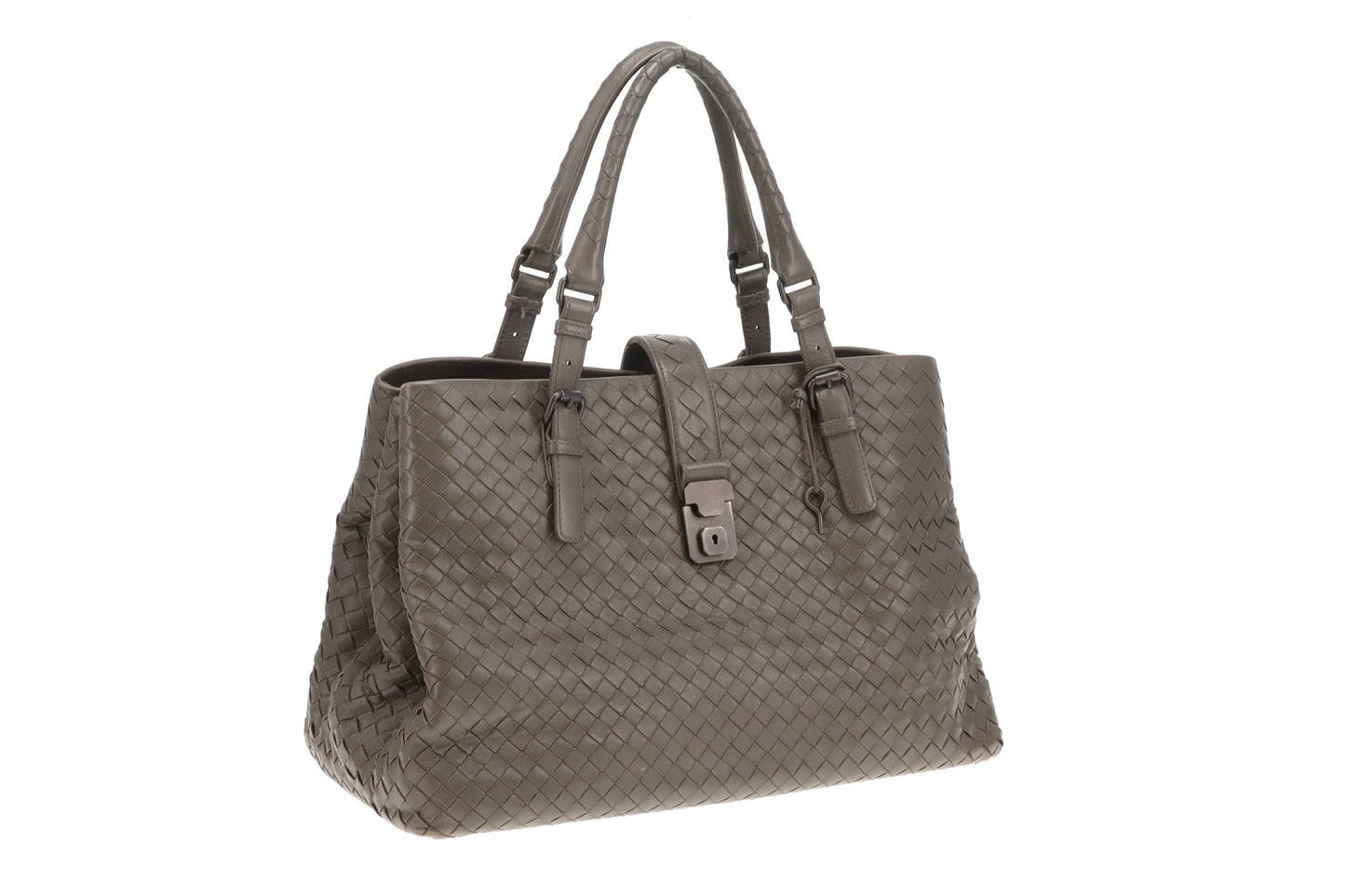 Bottega Veneta Roma Bag Olive Green Intrecciato
