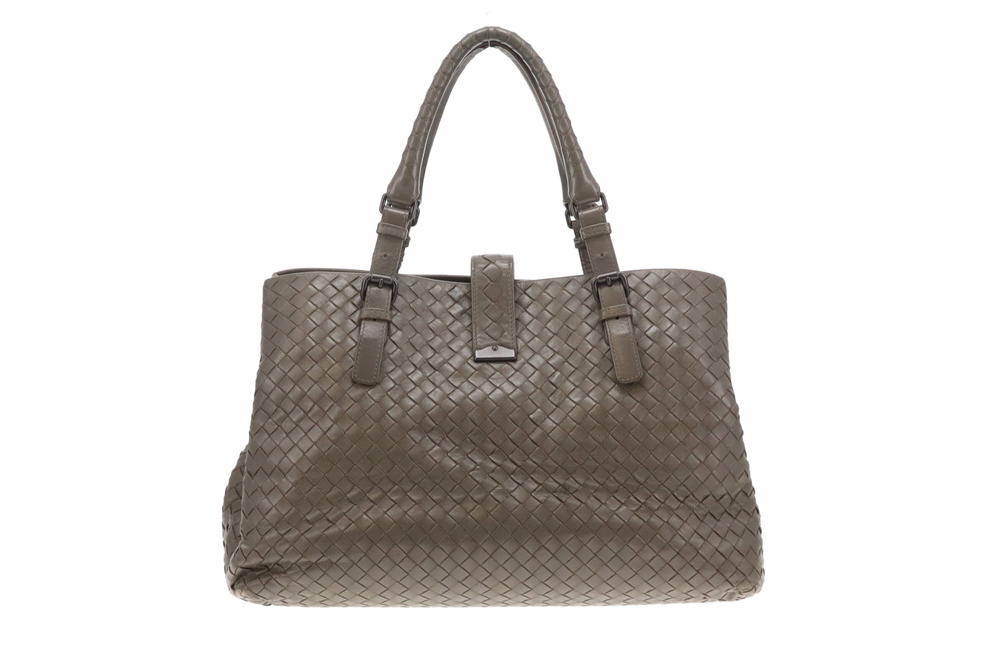 Bottega Veneta Roma Bag Olive Green Intrecciato