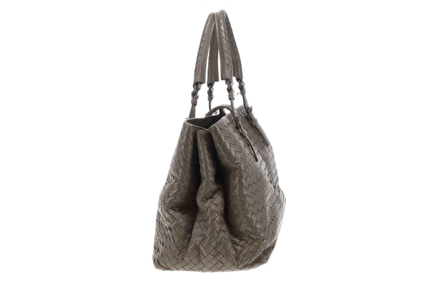 Bottega Veneta Roma Bag Olive Green Intrecciato