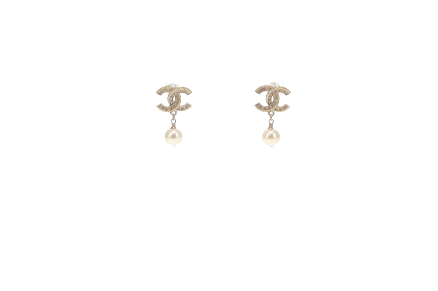 Chanel Large Pearl and CC Dangle Earrings 2016
