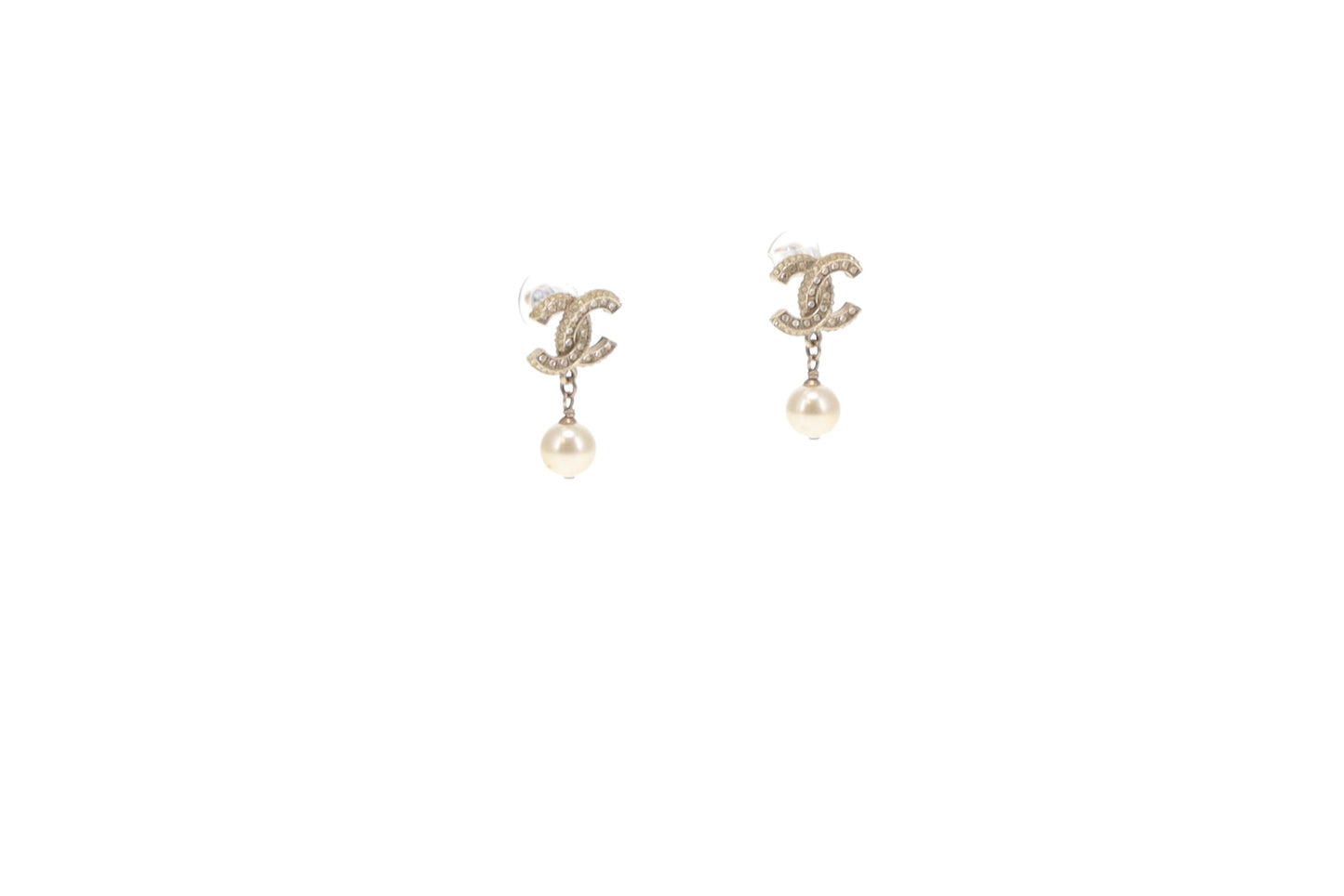 Chanel Large Pearl and CC Dangle Earrings 2016