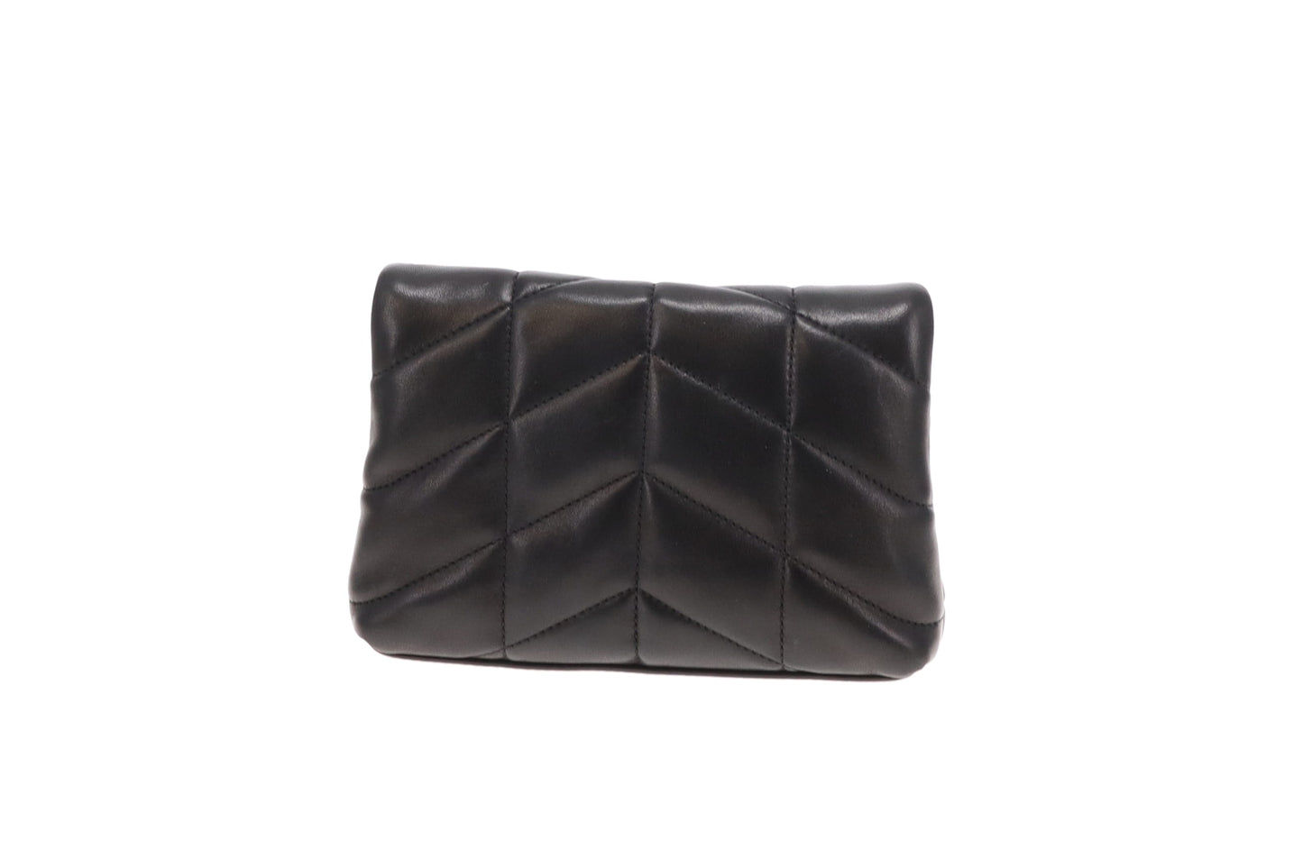 Saint Laurent Loulou Puffer Clutch with Card Holder Black GHW 2024