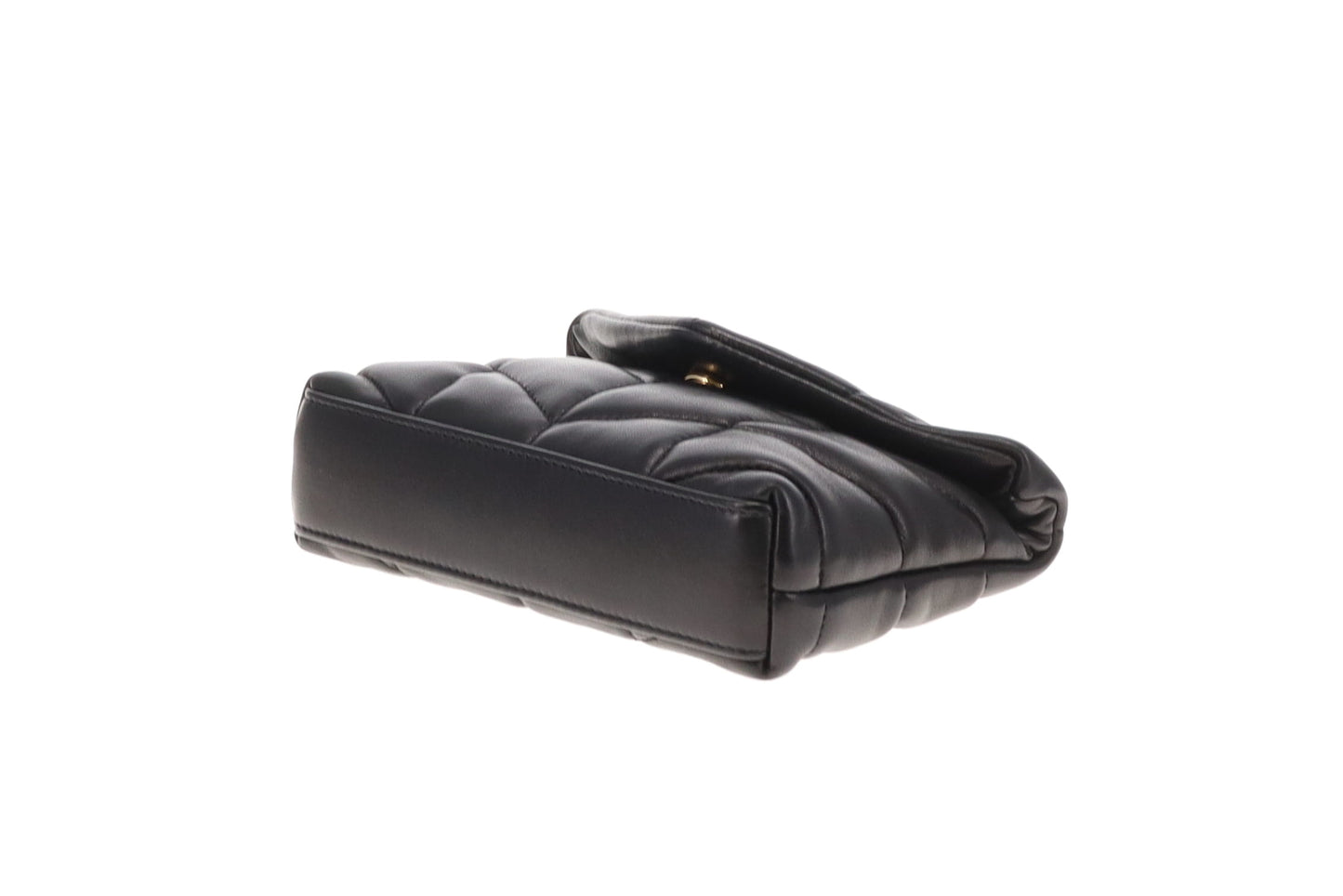 Saint Laurent Loulou Puffer Clutch with Card Holder Black GHW 2024