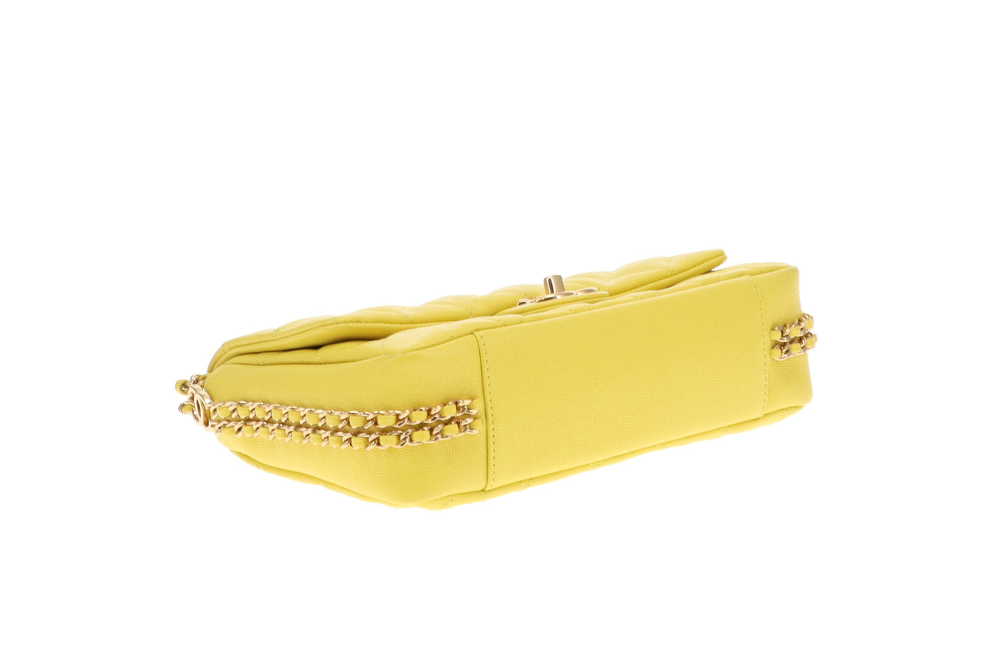 Chanel CC You Flap Bag Lime Caviar GHW (NFID)