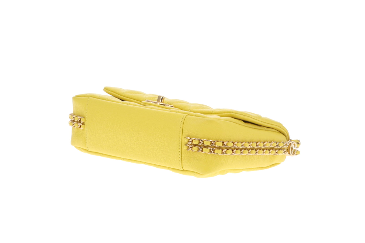 Chanel CC You Flap Bag Lime Caviar GHW (NFID)