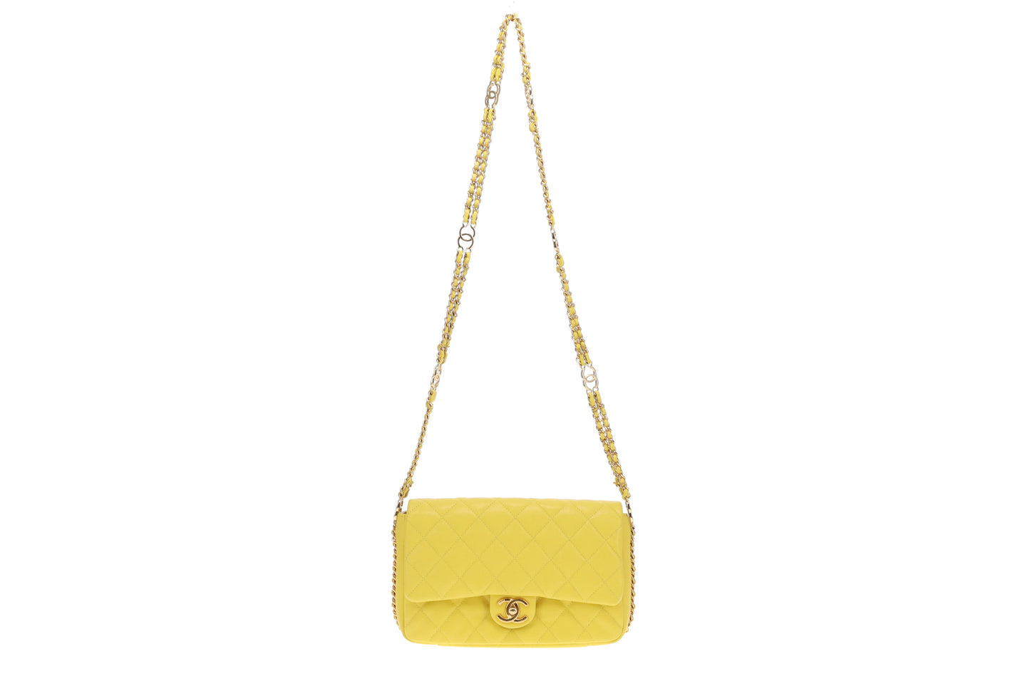 Chanel CC You Flap Bag Lime Caviar GHW (NFID)