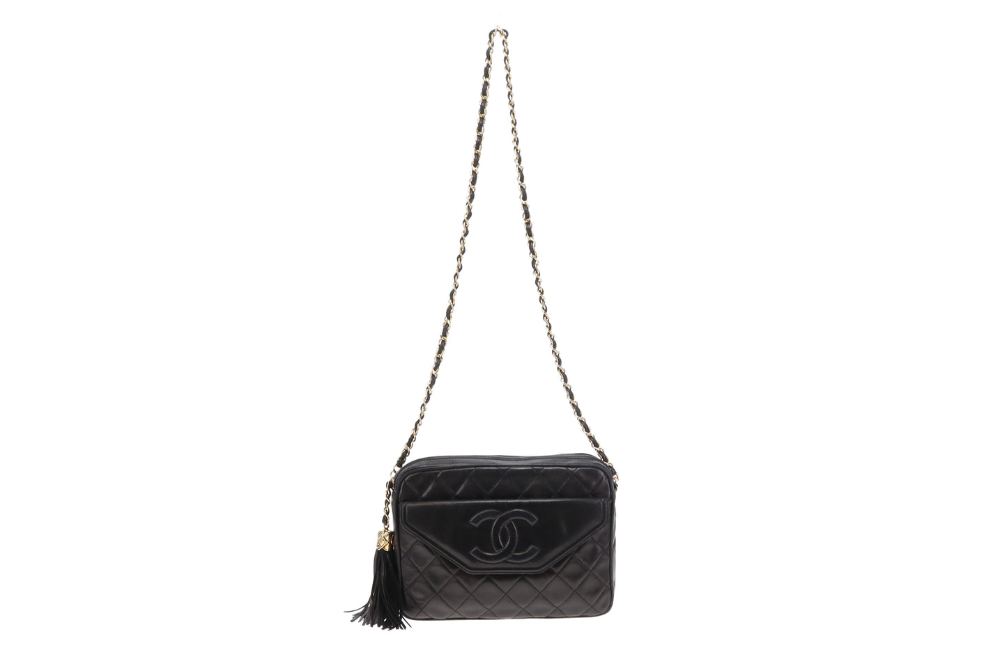 Chanel Front Pocket Camera Bag Black Lambskin 1989/91