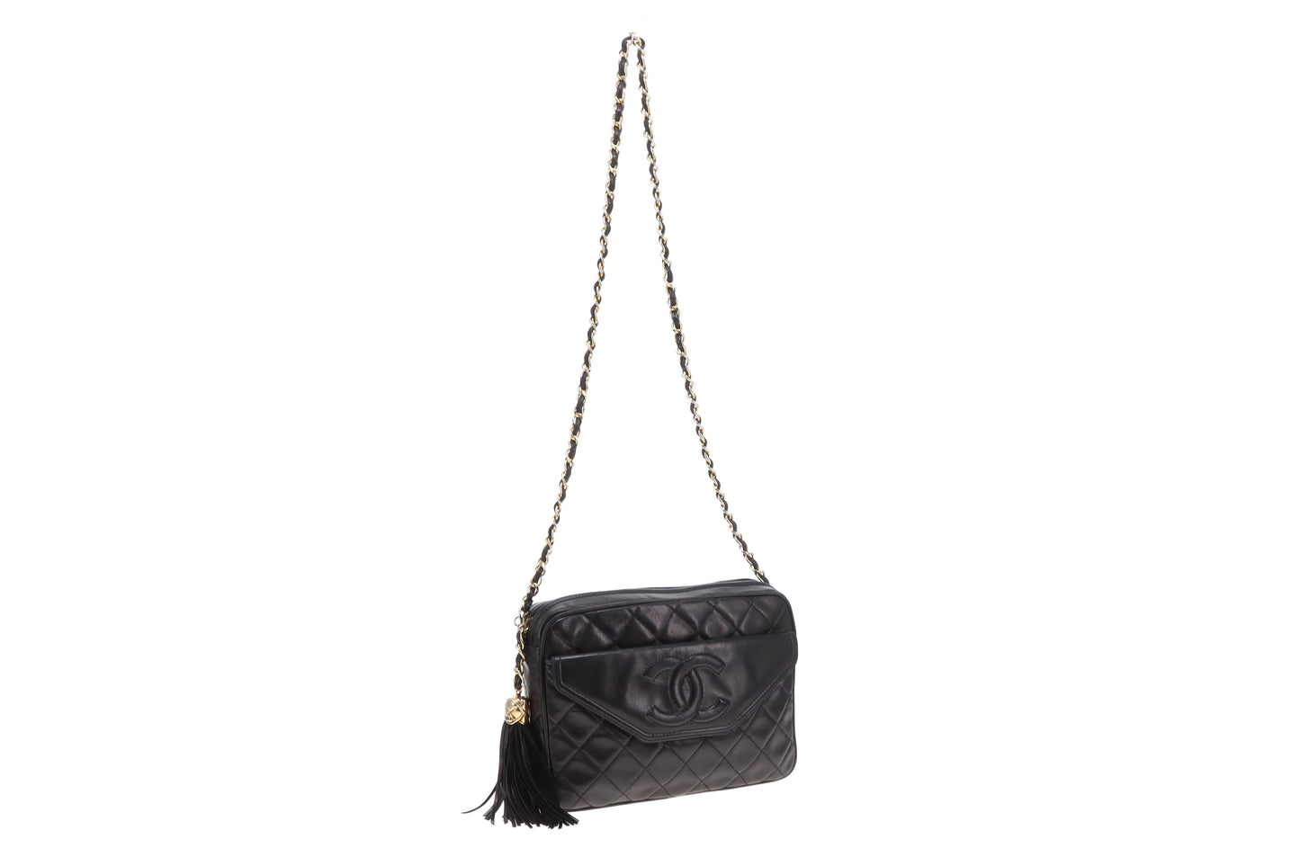 Chanel Front Pocket Camera Bag Black Lambskin 1989/91