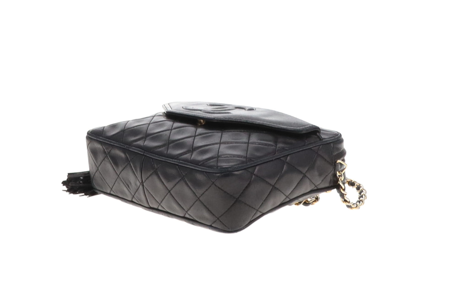 Chanel Front Pocket Camera Bag Black Lambskin 1989/91