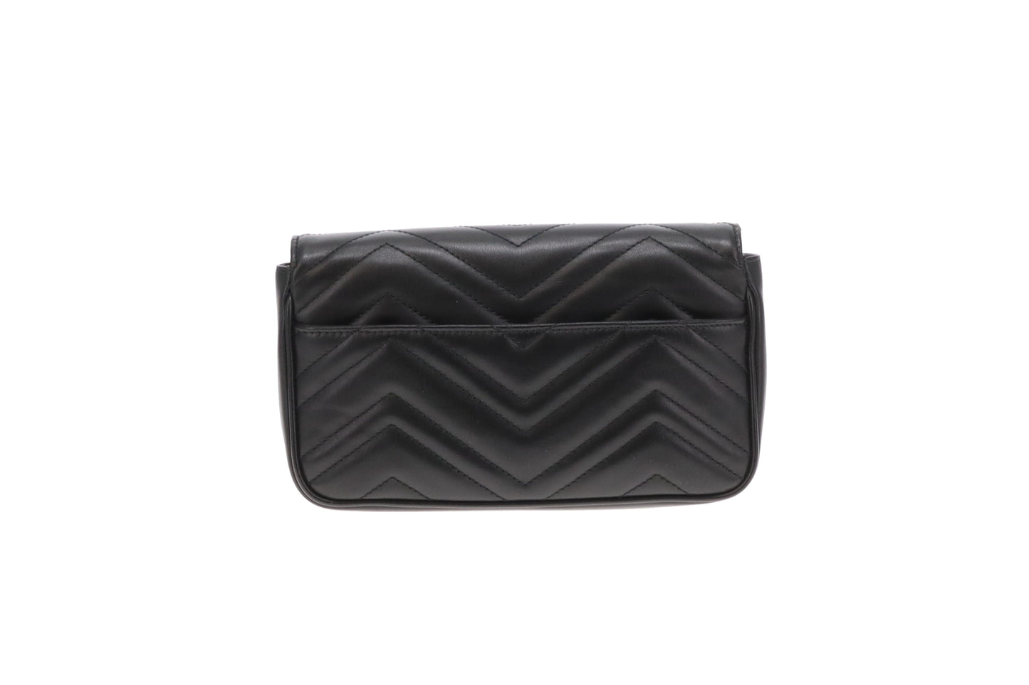 Gucci Marmont 20 Black Leather with White Card Holder