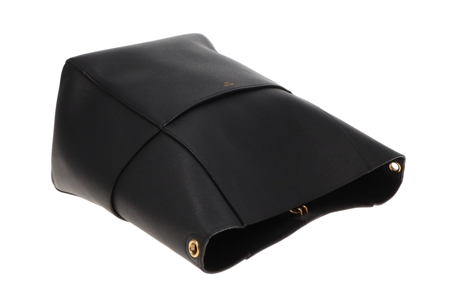 Celine Sangle Seau Bag In Black Calfskin