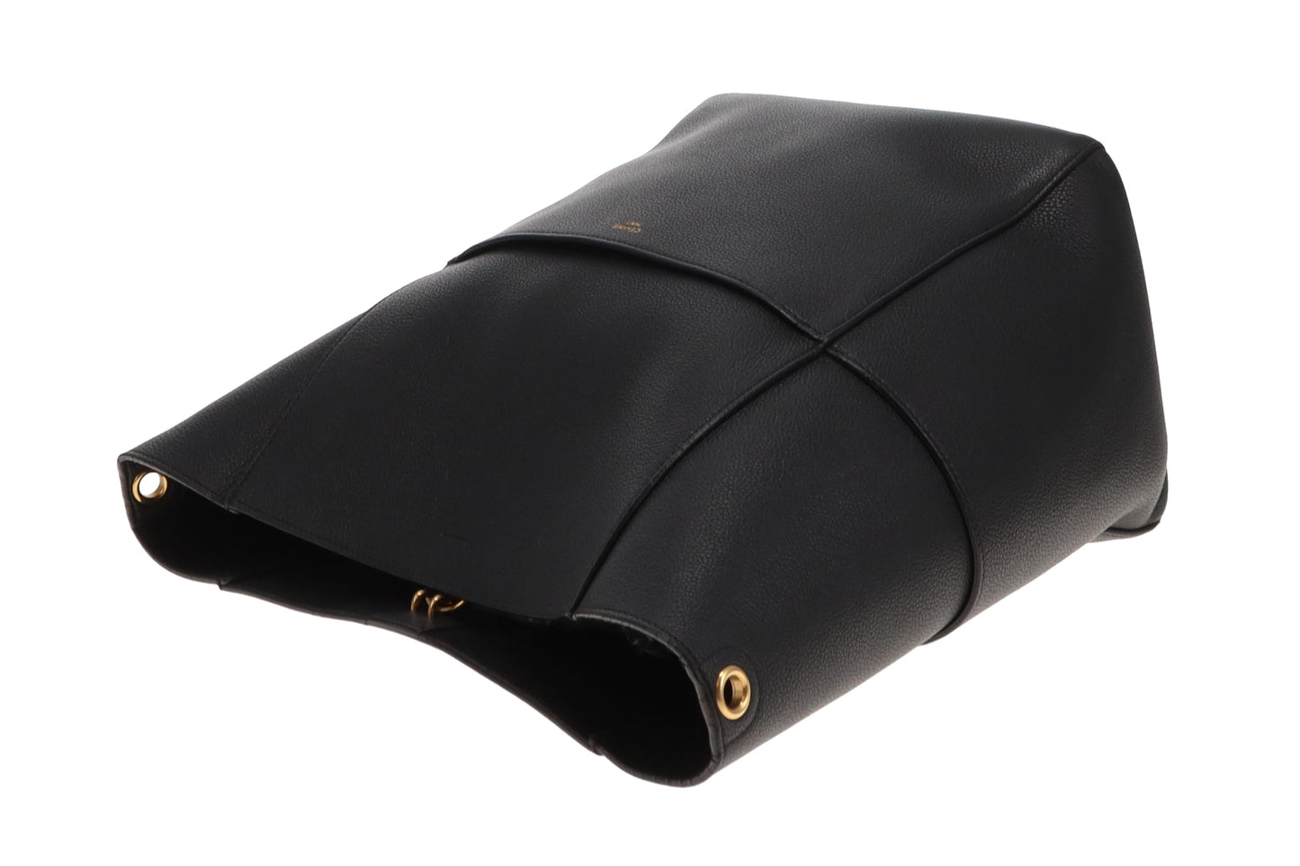 Celine Sangle Seau Bag In Black Calfskin