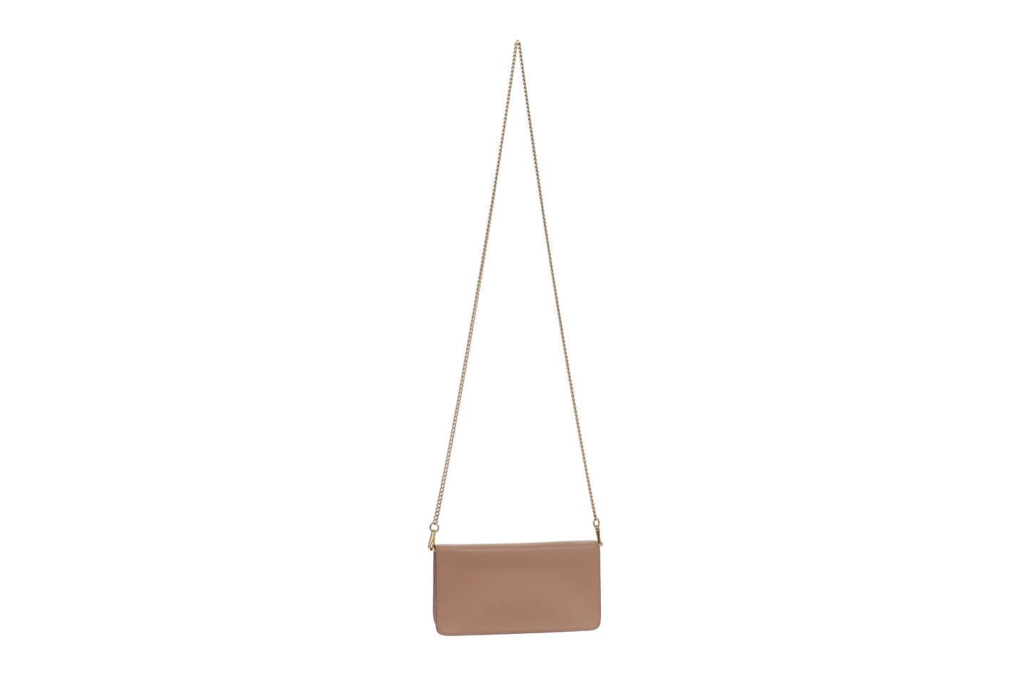 Prada Cammeo Textured Leather Wallet On Chain