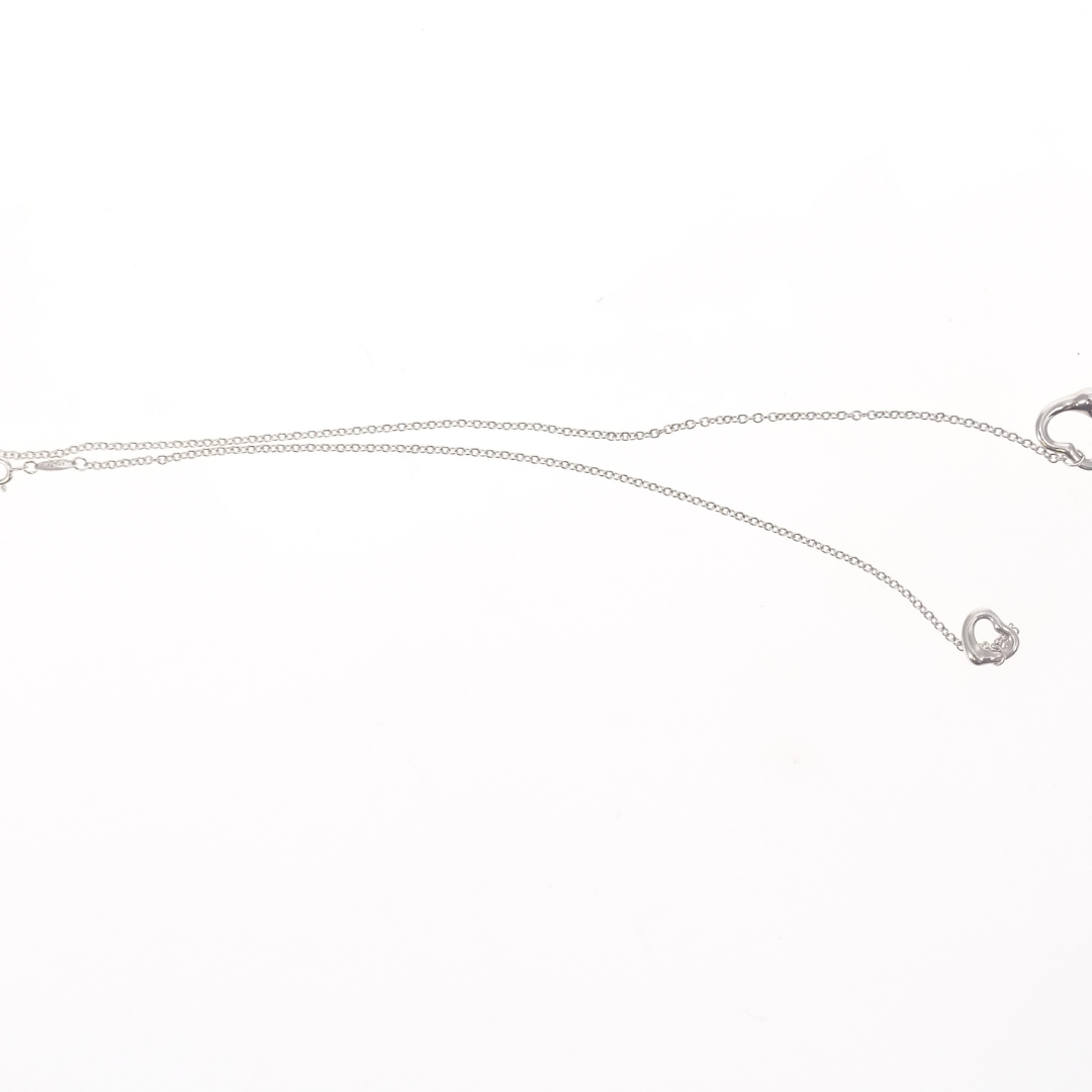 Tiffany & Co Open Heart Lariat Necklace Elsa Peretti Sterling Silver
