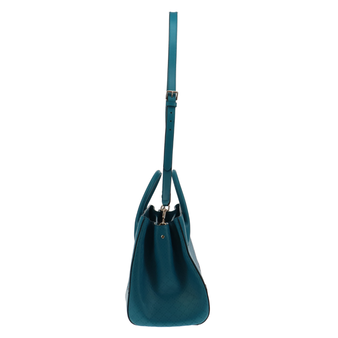 Gucci Teal Diamante Tote with Strap