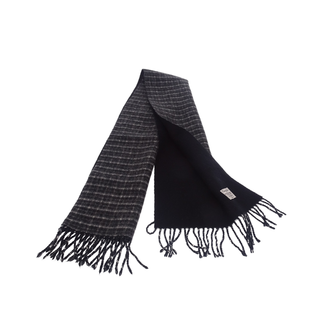 Dior Grey Check Wool and Cashmere Scarf