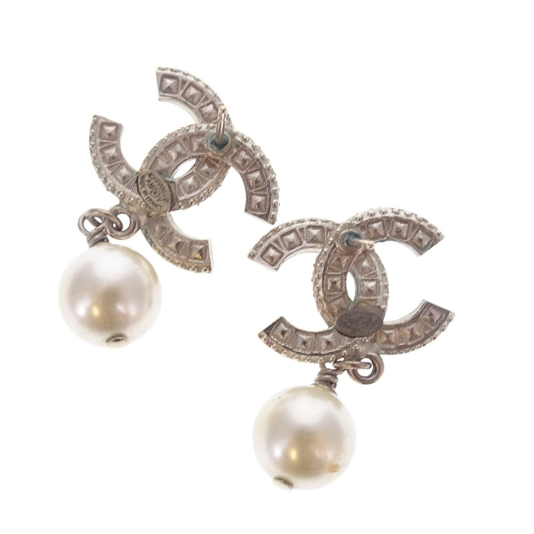 Chanel Large Pearl and CC Dangle Earrings 2016