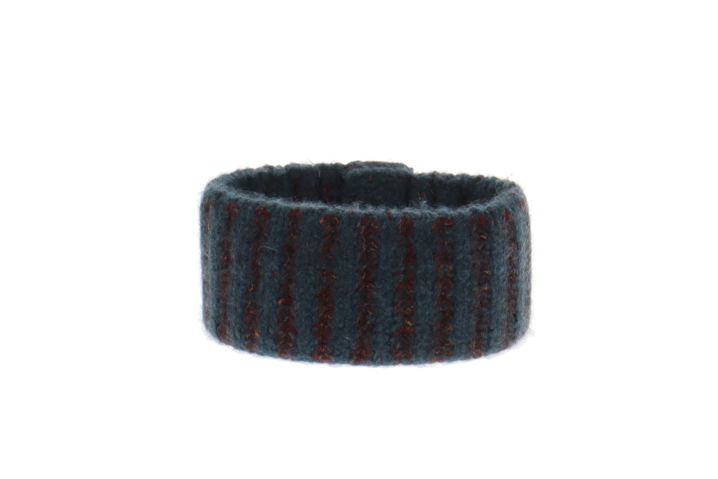 Chanel Cashmere/Acrylic Mix Blue/Burgundy Headband