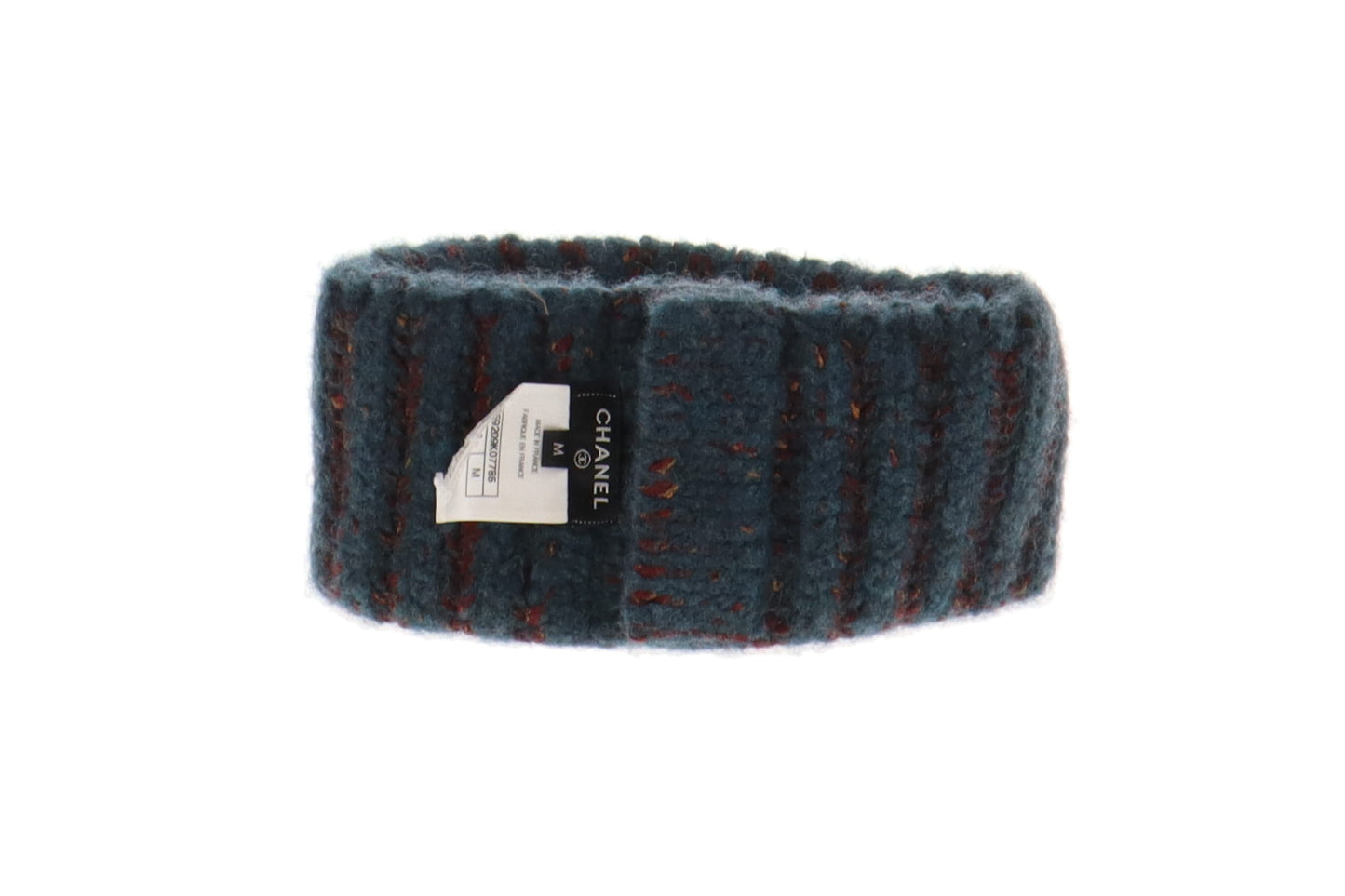 Chanel Cashmere/Acrylic Mix Blue/Burgundy Headband