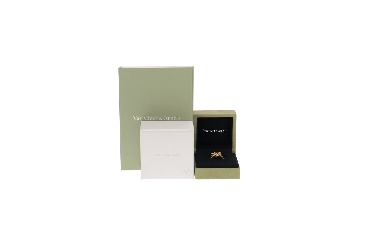 Van Cleef & Arpels Vintage Alahambra Ring 18k Gold Size 56