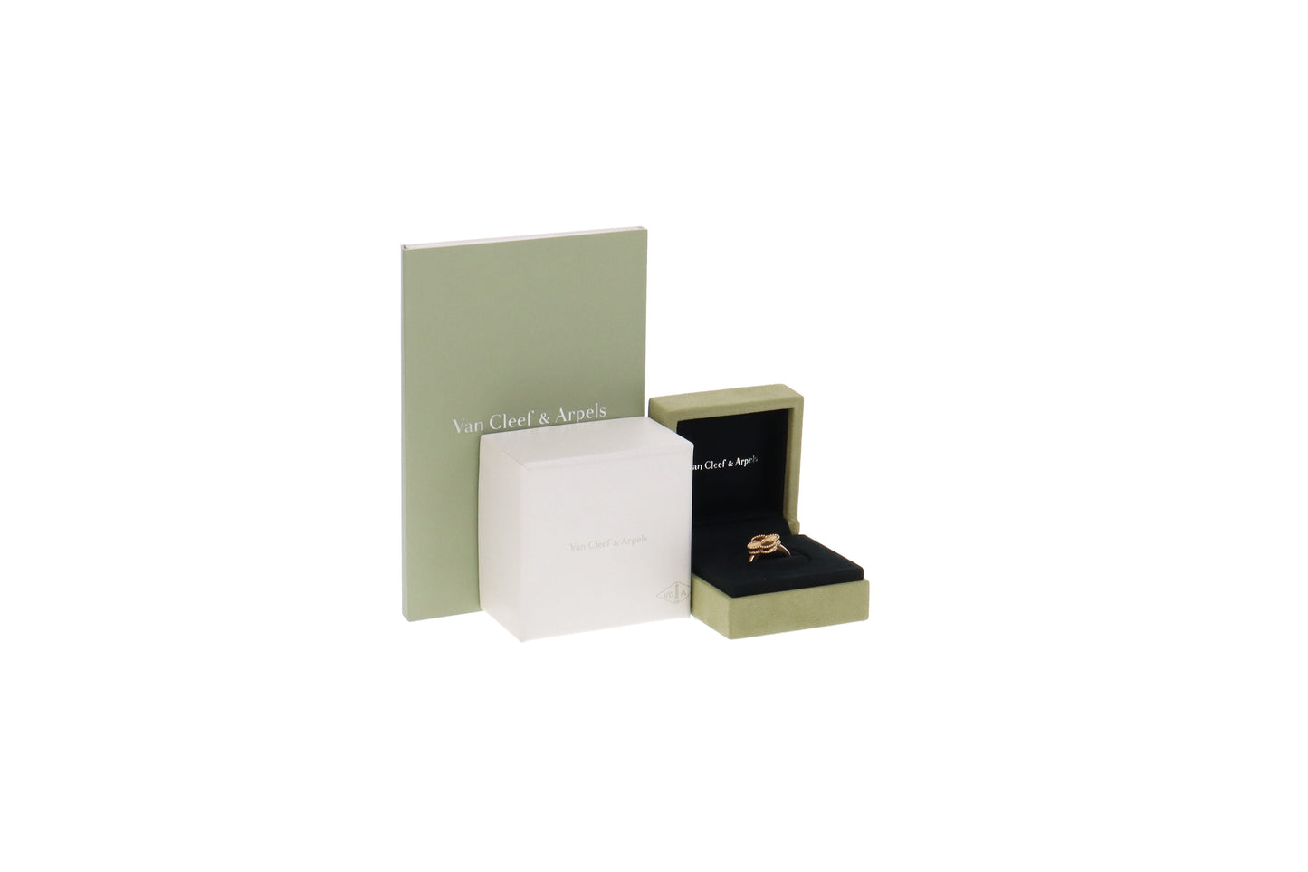 Van Cleef & Arpels Vintage Alahambra Ring 18k Gold Size 56