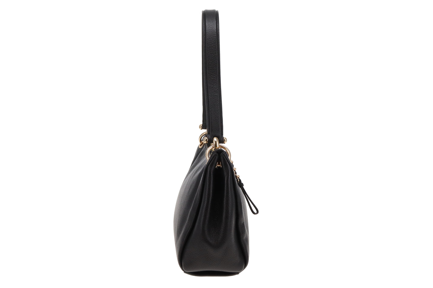 Coach Mia Shoulder Bag Black Grained Leather With Strap GH