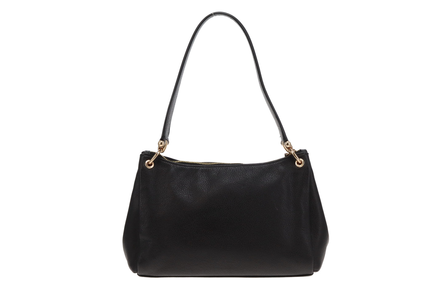 Coach Mia Shoulder Bag Black Grained Leather With Strap GH