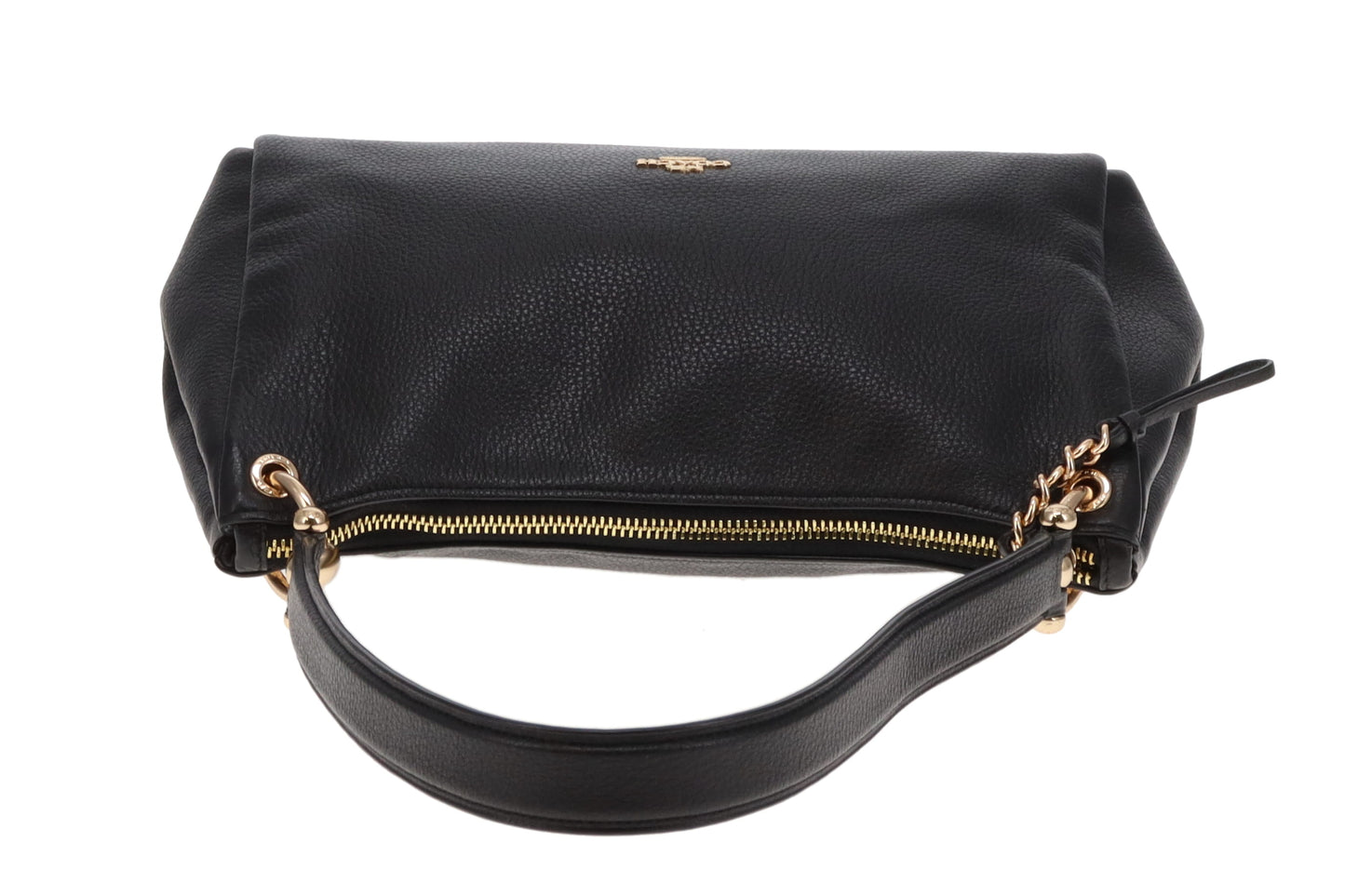 Coach Mia Shoulder Bag Black Grained Leather With Strap GH
