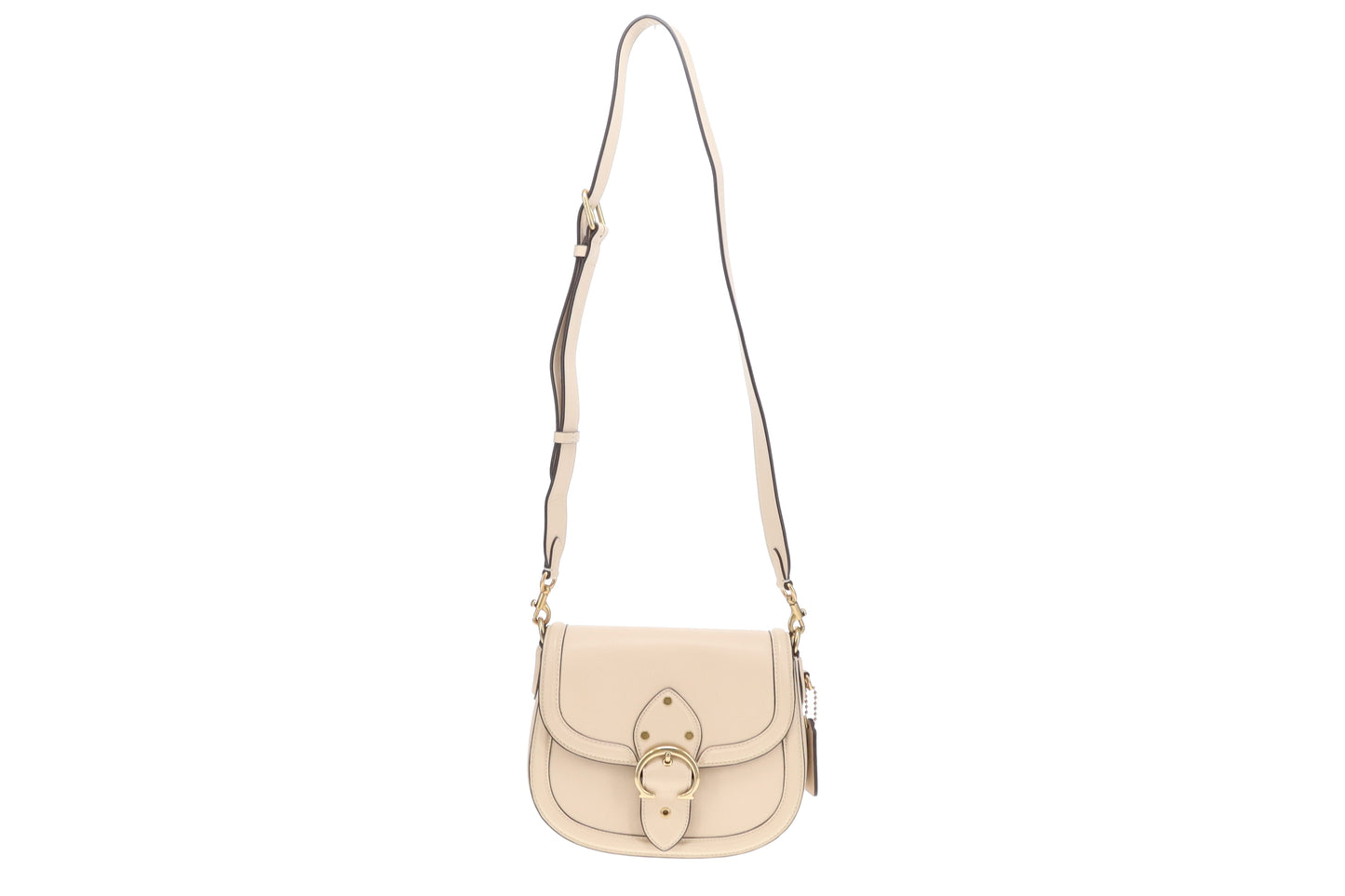 Coach Beat Saddle Bag Ivory Glovetanned Leather