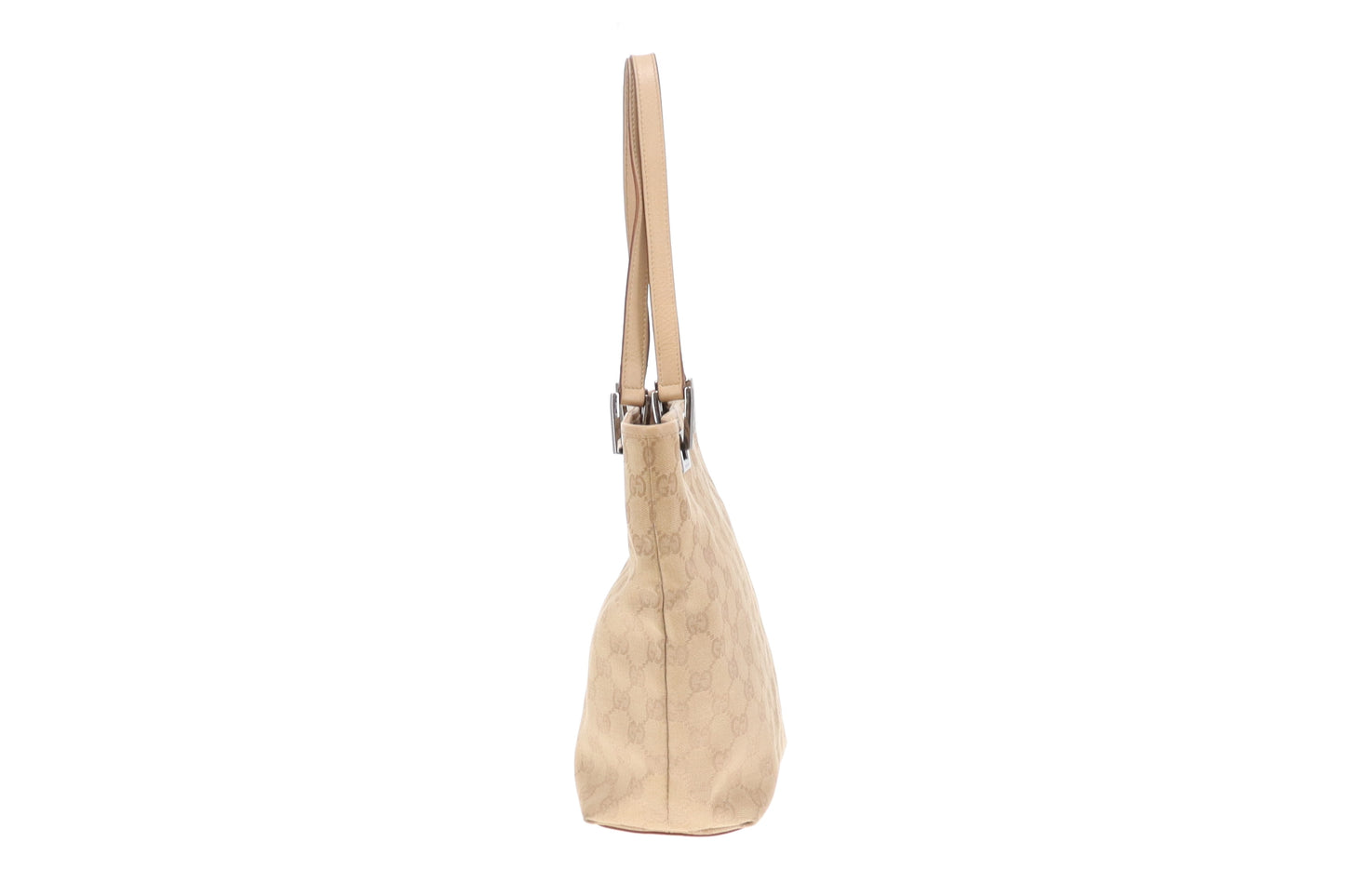 Gucci GG Bucket Bag In Beige Canvas & Leather Vintage
