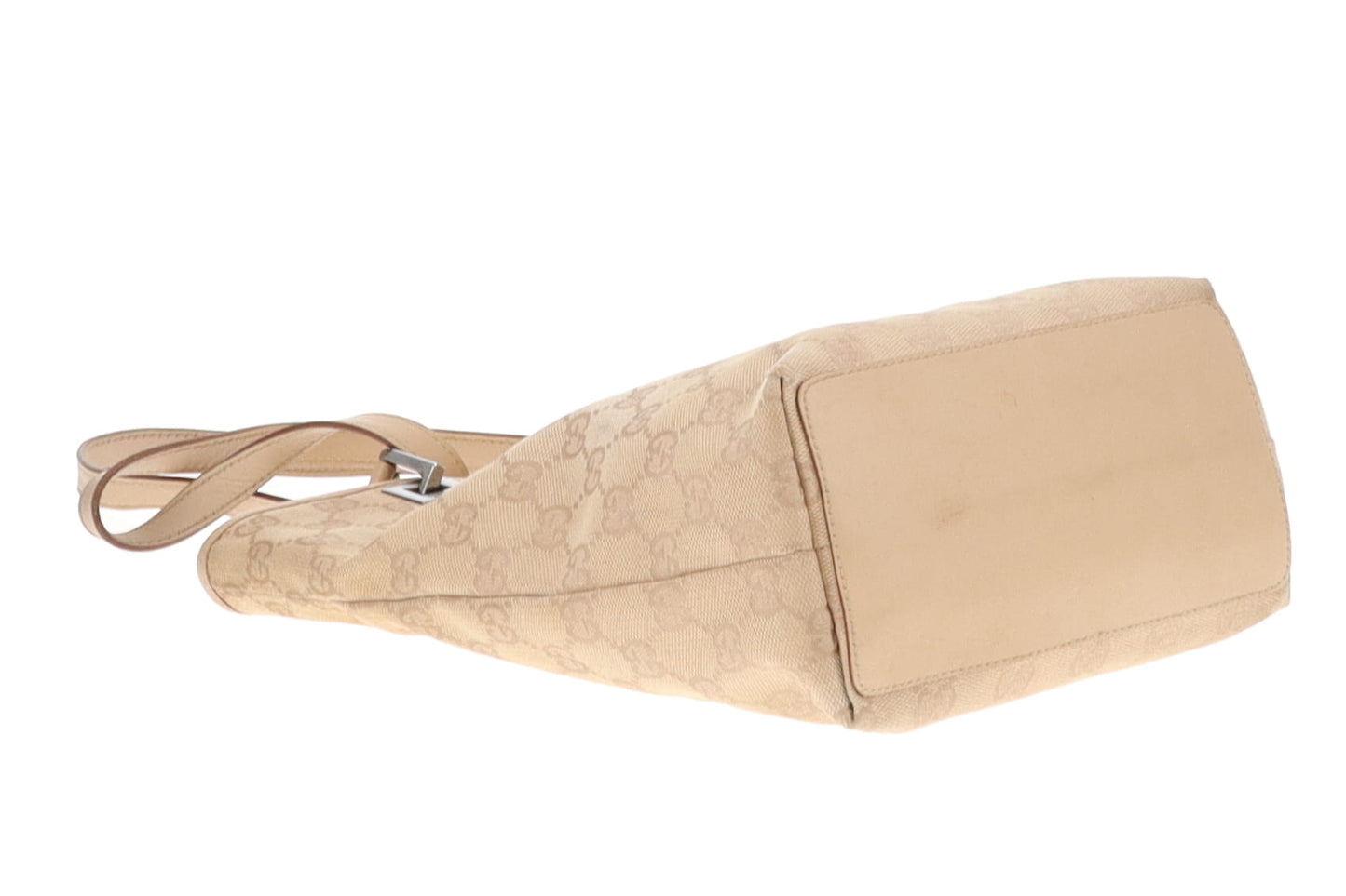 Gucci GG Bucket Bag In Beige Canvas & Leather Vintage